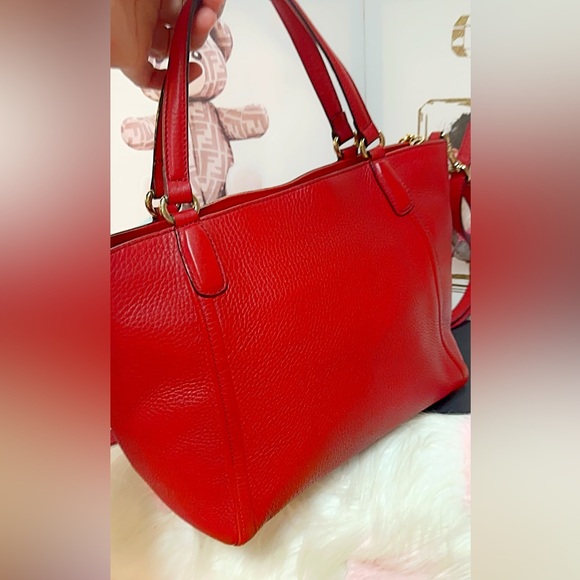 Gucci Red Leather Tote Bag - Picture 13 of 16